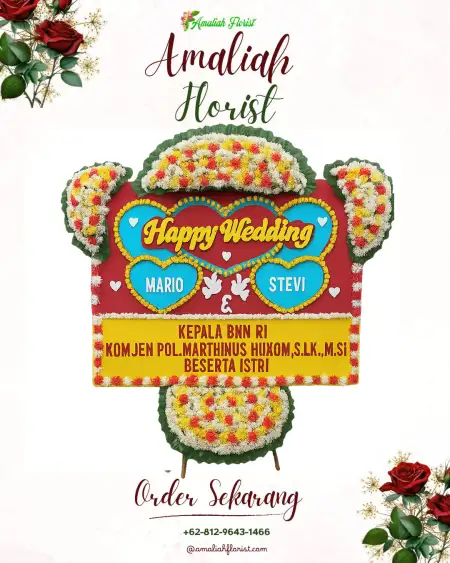 Papan Bunga Pernikahan Cilentung